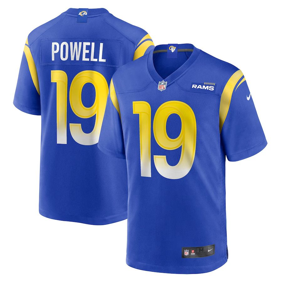 Men Los Angeles Rams 19 Brandon Powell Nike Royal Game NFL Jersey